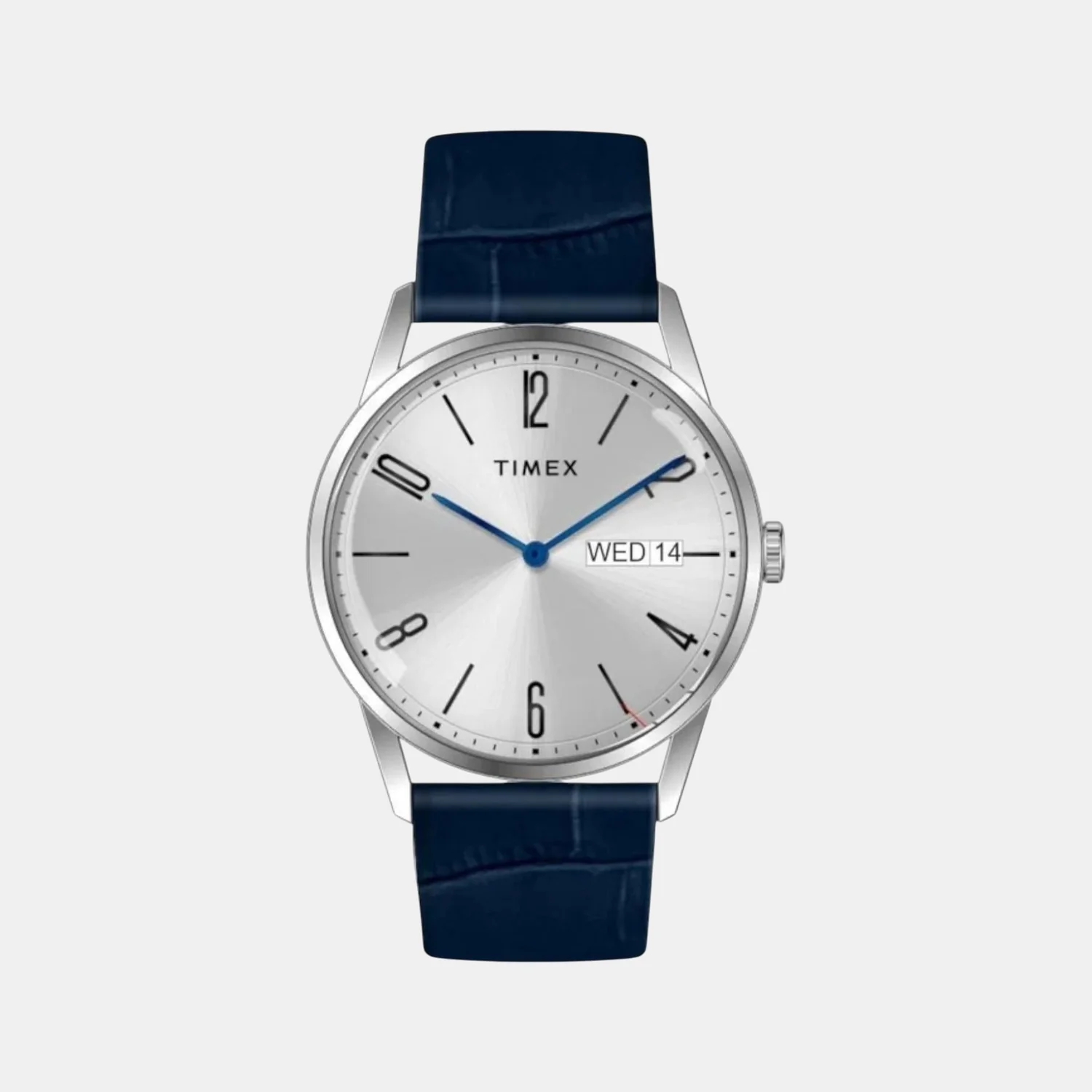 Fashion Men Quartz Silver Dial Analog Leather Watch TWEG25506