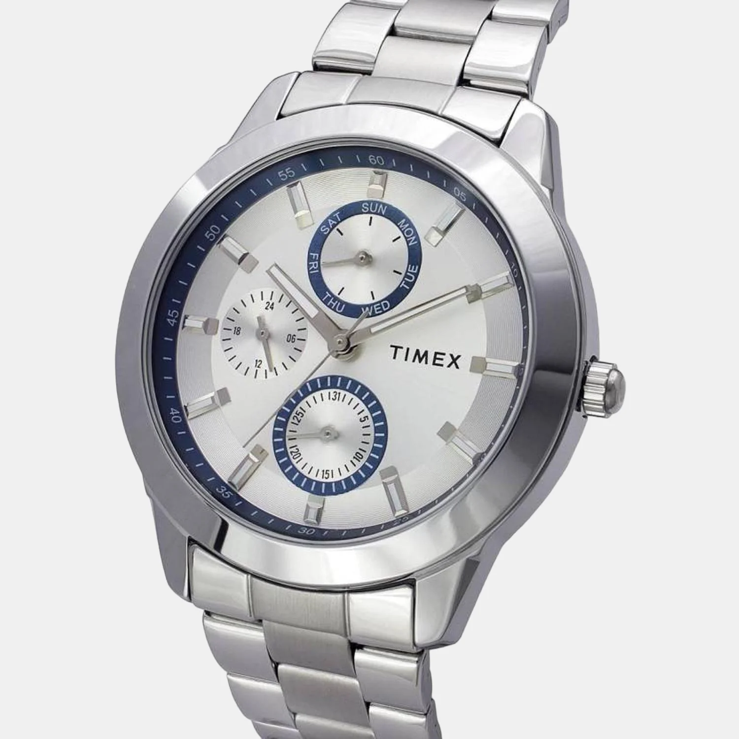Fashion Men Quartz Silver Dial Multi-Function Stainless Steel Watch TWEG18506 - Image 3