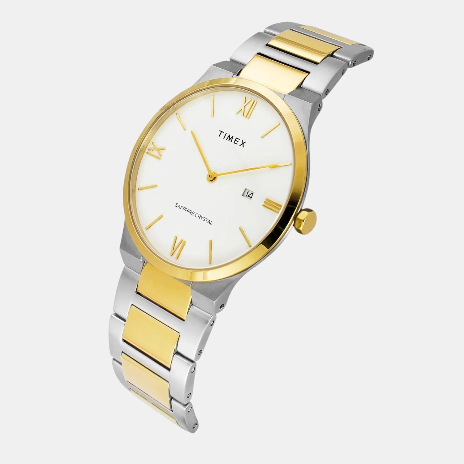 Fashion Men Quartz White Dial Analog Stainless Steel Watch TWEG23606 - Image 2