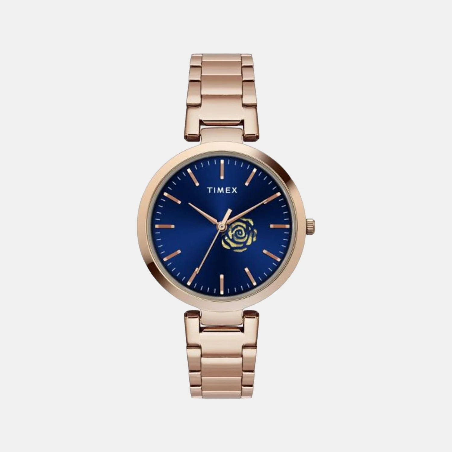 Fashion Women Quartz Blue Dial Analog Stainless Steel Watch TW000X229