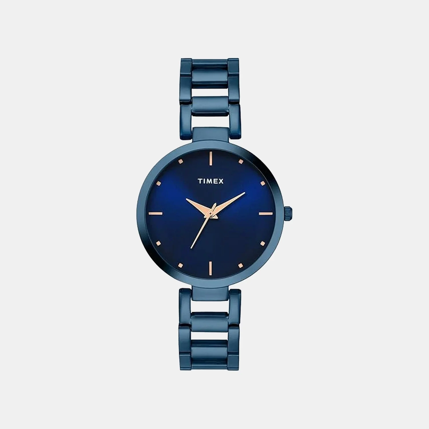 Fashion Women Quartz Blue Dial Analog Stainless Steel Watch TW000X277