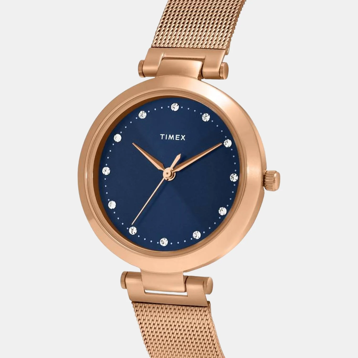 Fashion Women Quartz Blue Dial Analog Mesh Watch TWEL11824 - Image 2