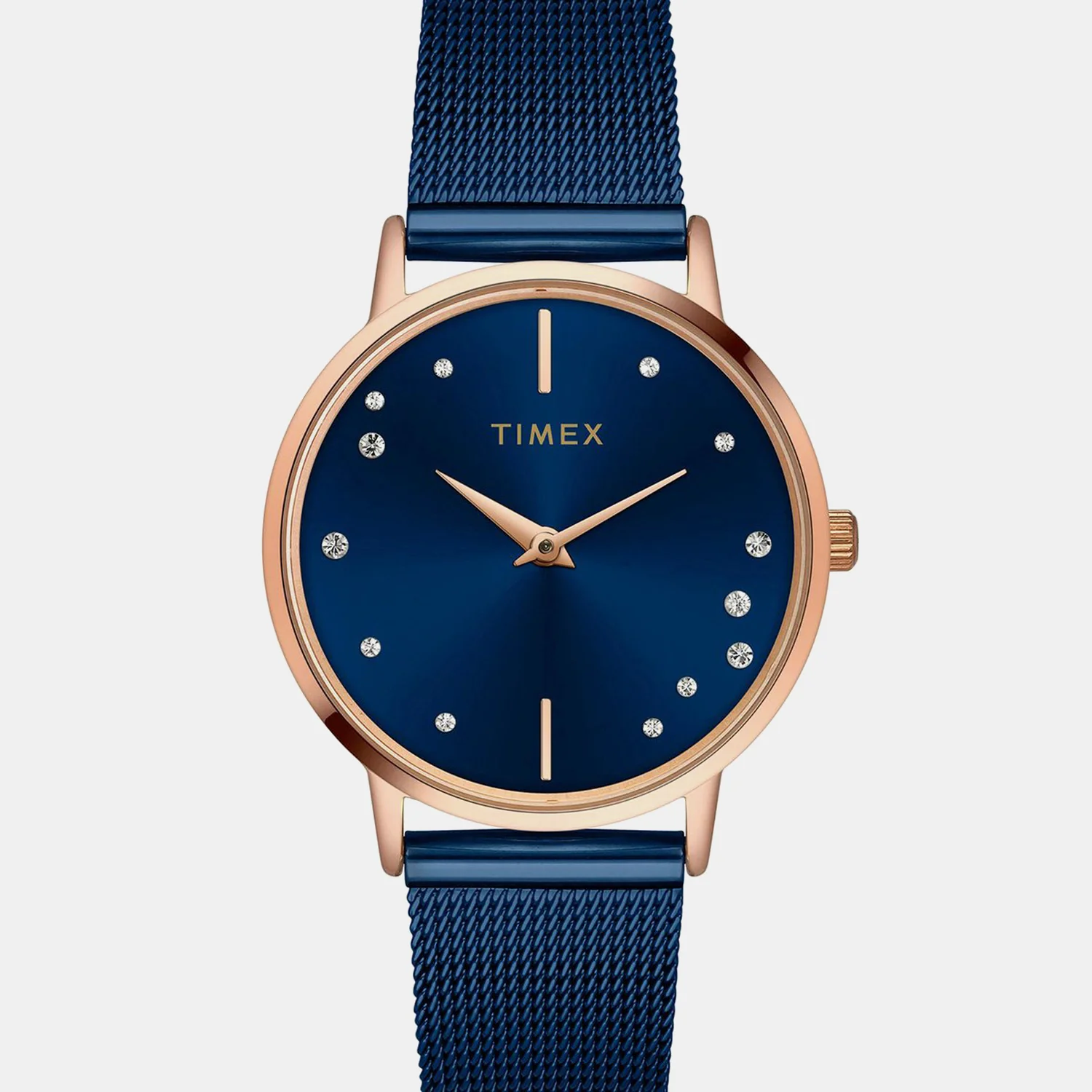 Fashion Women Quartz Blue Dial Analog Mesh Watch TWEL15604 - Image 6