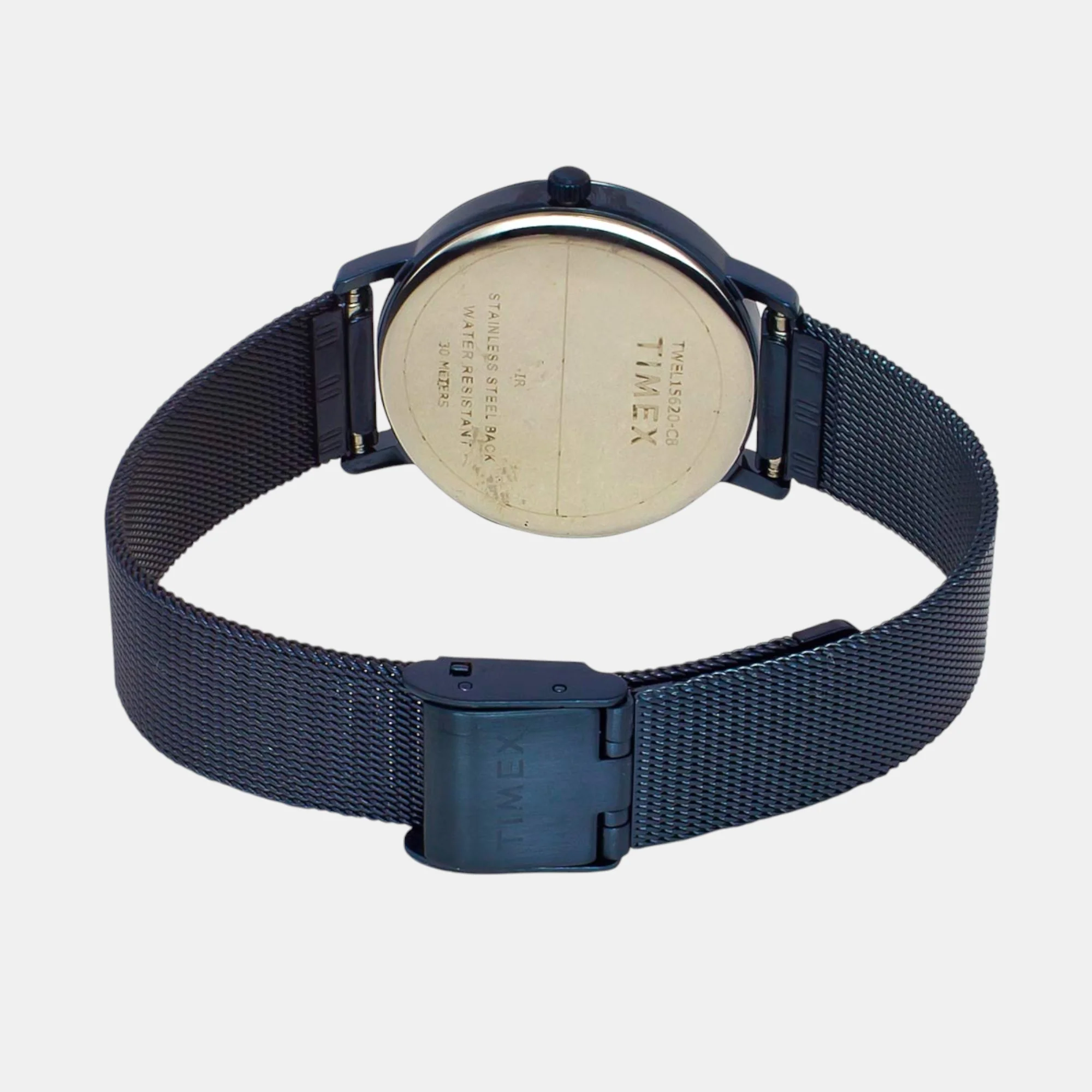 Fashion Women Quartz Blue Dial Analog Mesh Watch TWEL15620 - Image 4