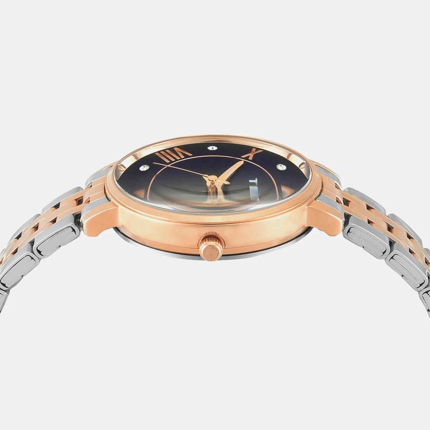 Fashion Women Quartz Blue Dial Analog Stainless Steel Watch TWEL19110 - Image 3