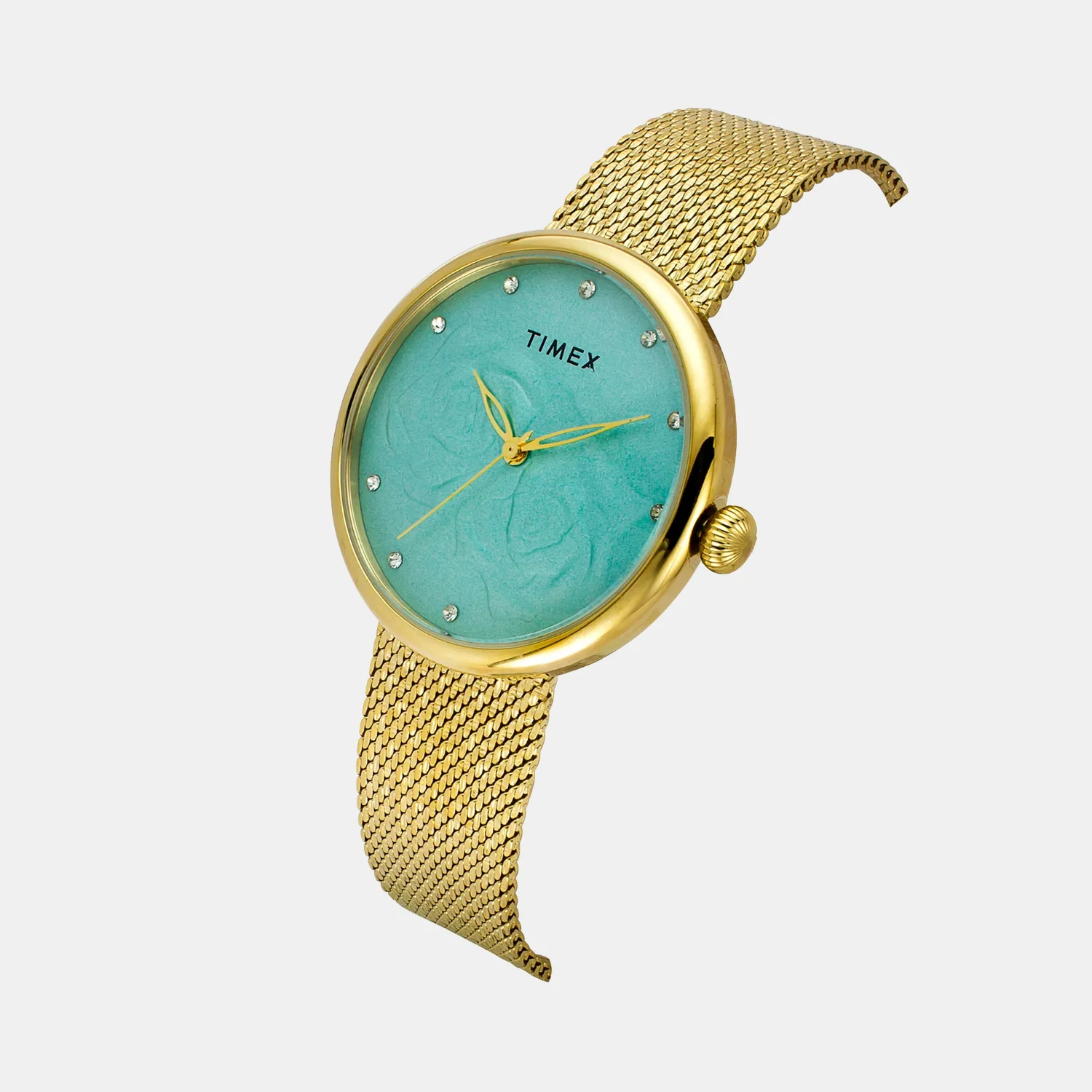 Fashion Women Quartz Blue Dial Analog Mesh Watch TWEL19301 - Image 2