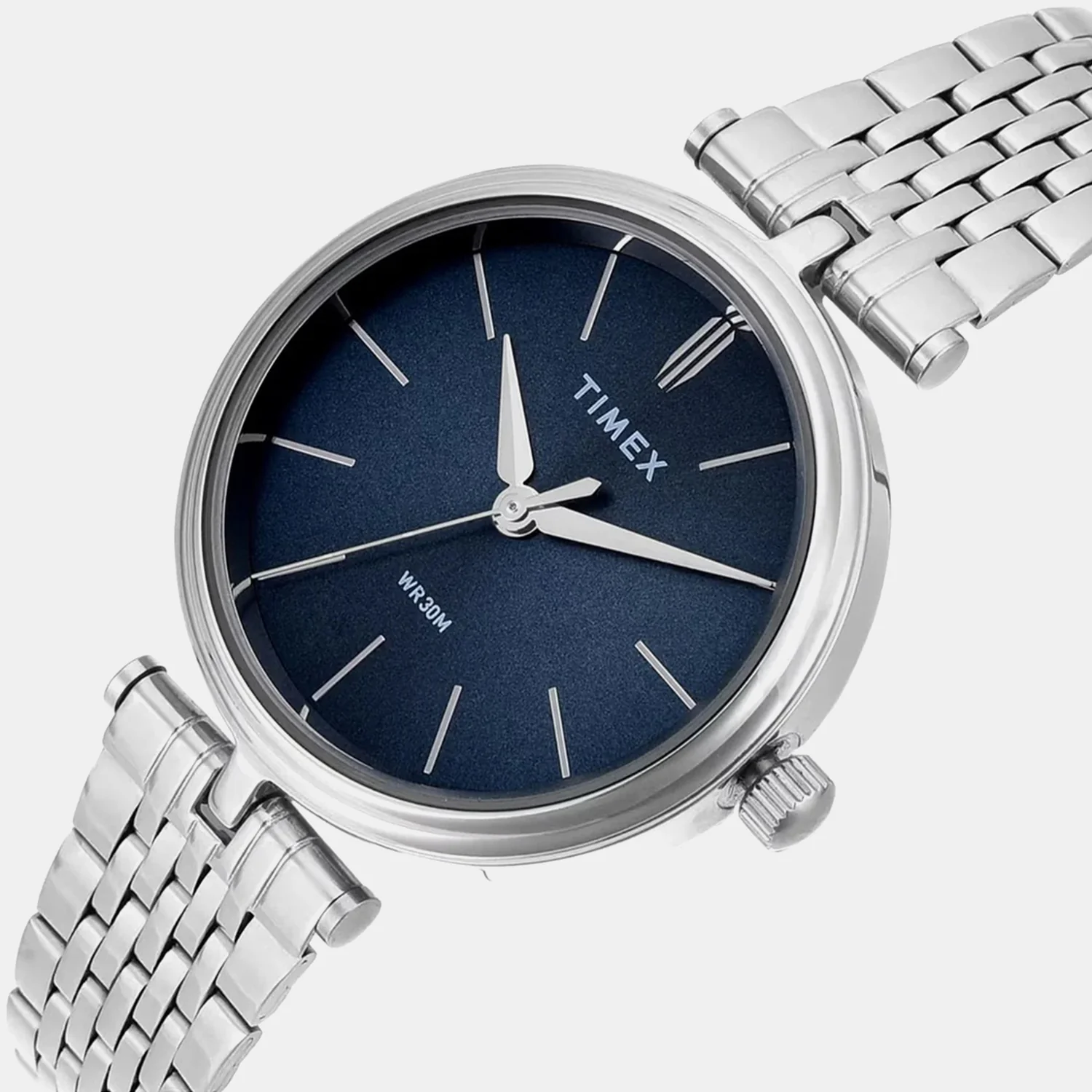 Fashion Women Quartz Blue Dial Analog Stainless Steel Watch TWTL14000 - Image 2