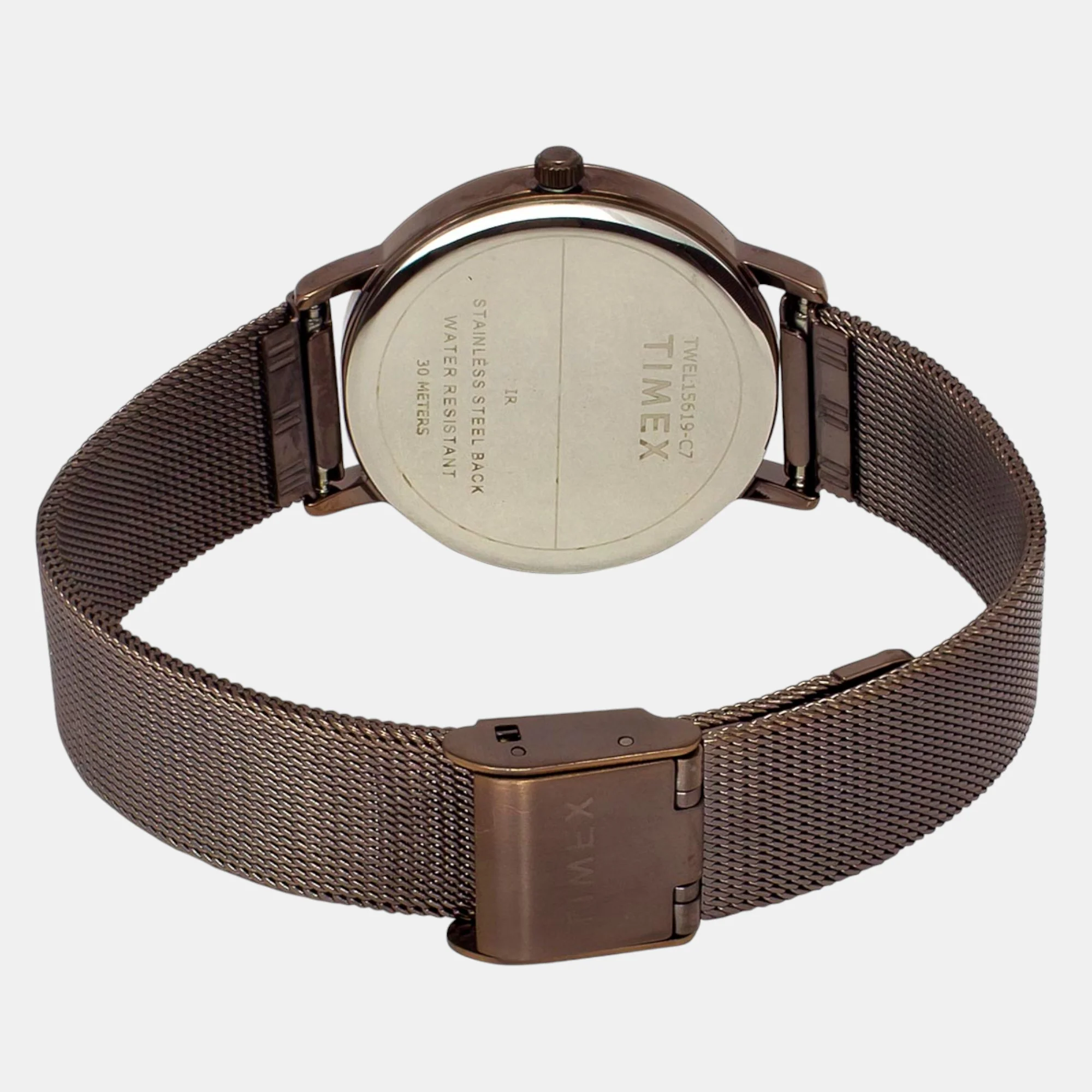 Fashion Women Quartz Brown Dial Analog Stainless Steel Watch TWEL15619 - Image 4