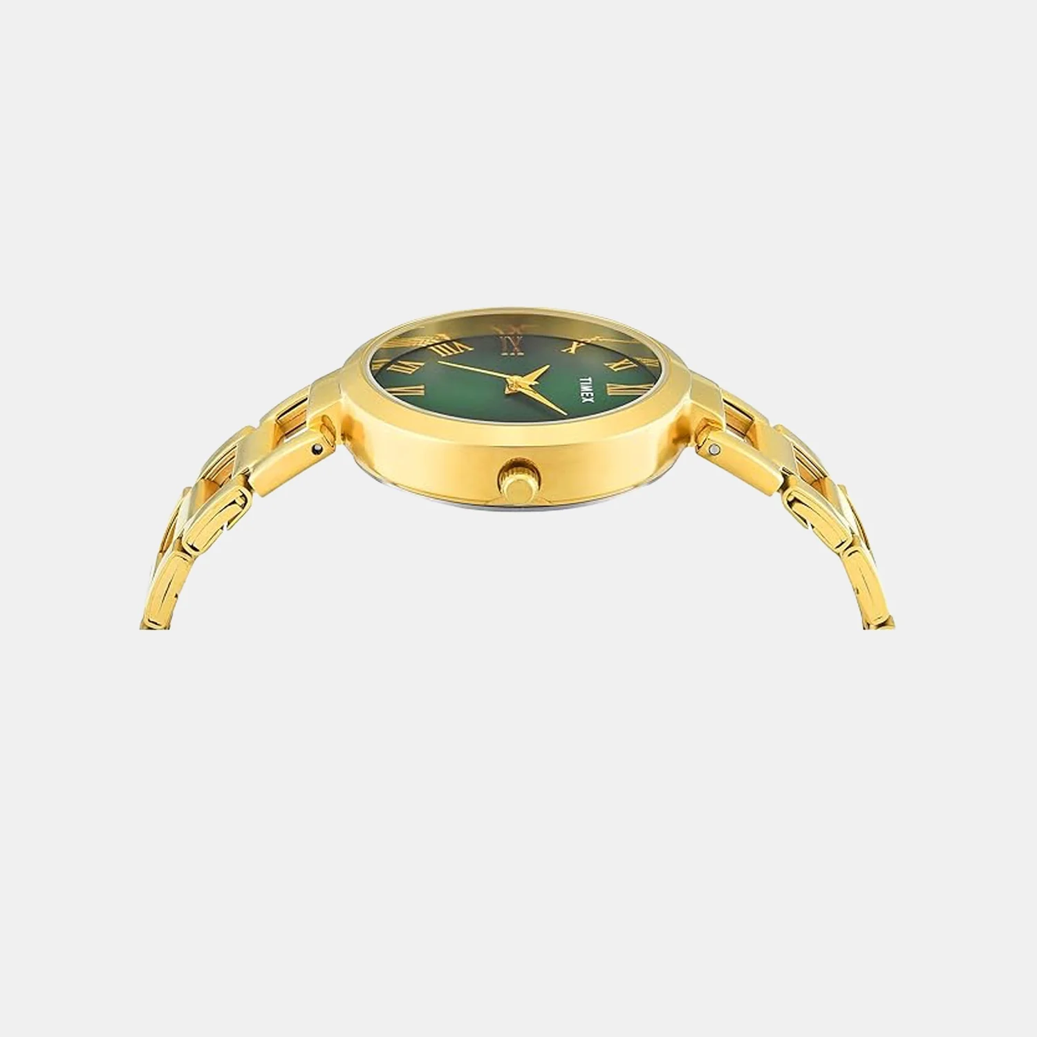 Fashion Women Quartz Green Dial Analog Stainless Steel Watch TW000X273 - Image 3
