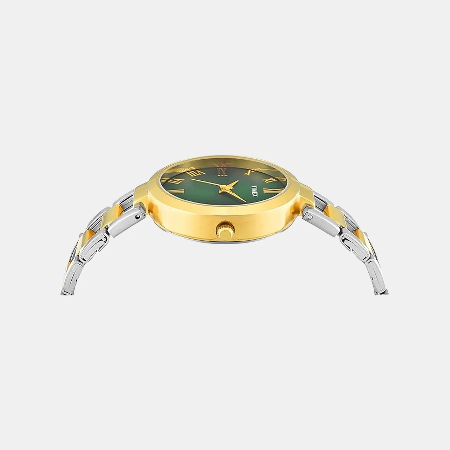 Fashion Women Quartz Green Dial Analog Stainless Steel Watch TW000X274 - Image 3
