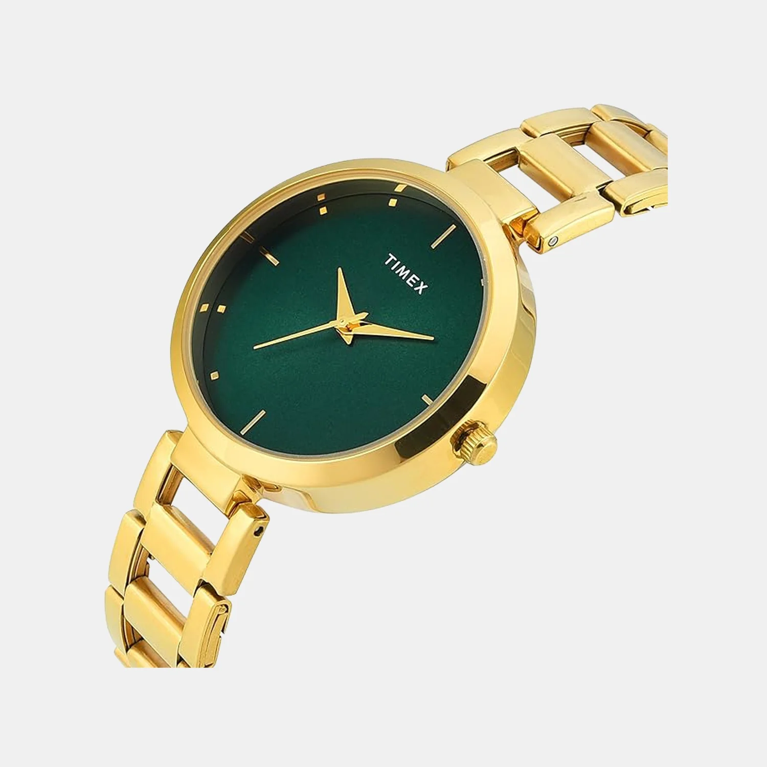 Fashion Women Quartz Green Dial Analog Stainless Steel Watch TW000X275 - Image 2