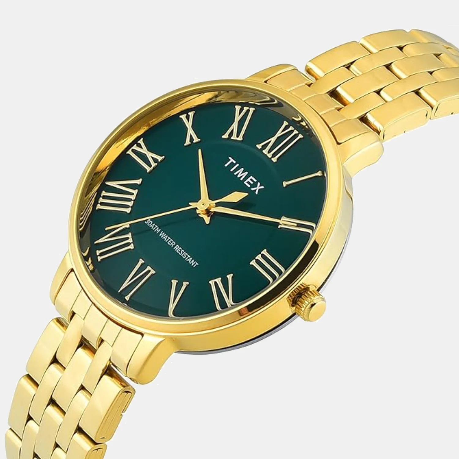 Fashion Women Quartz Green Dial Analog Stainless Steel Watch TWEL19106 - Image 2