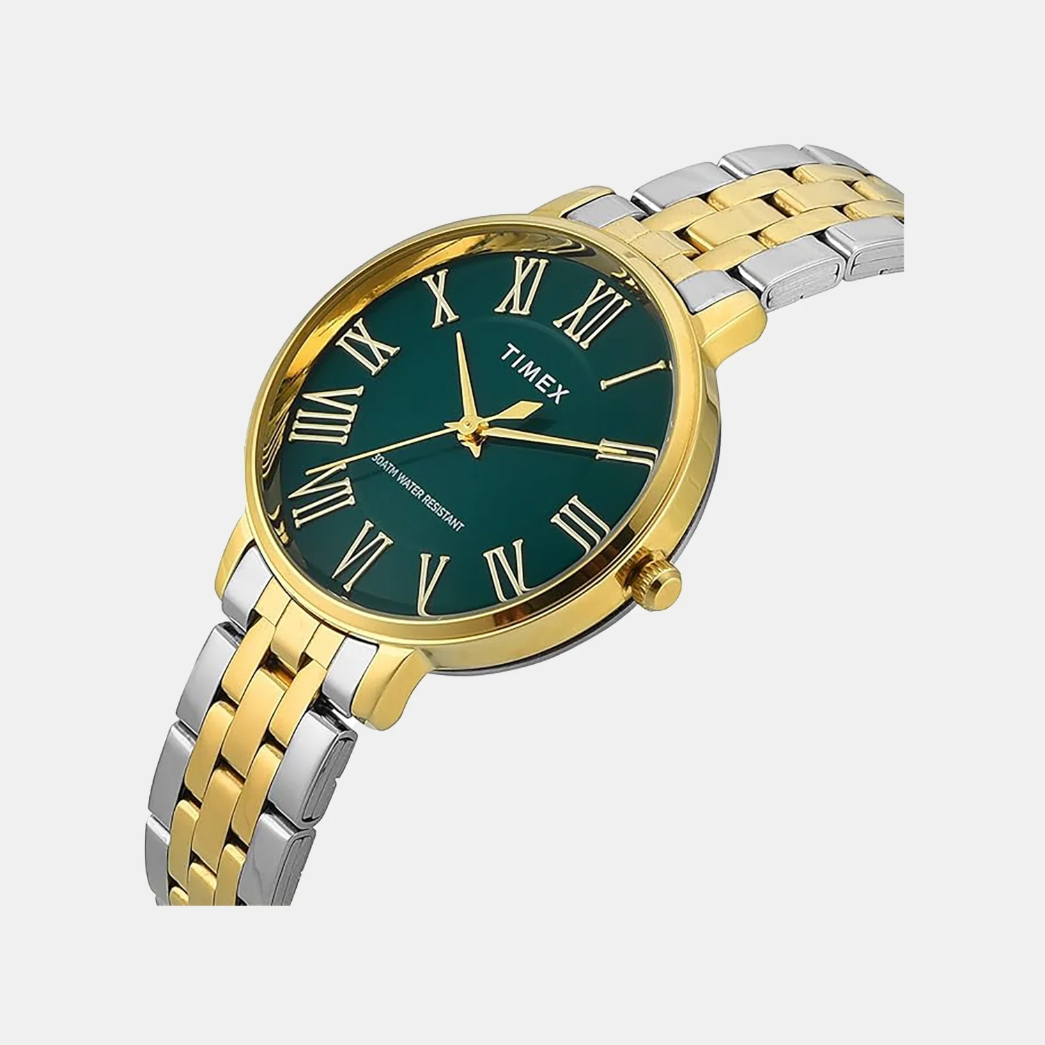 Fashion Women Quartz Green Dial Analog Stainless Steel Watch TWEL19107 - Image 2