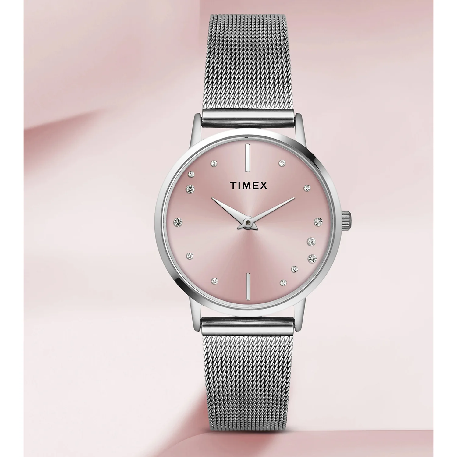 Fashion Women Quartz Pink Dial Analog Brass Watch TWEL15600 - Image 5