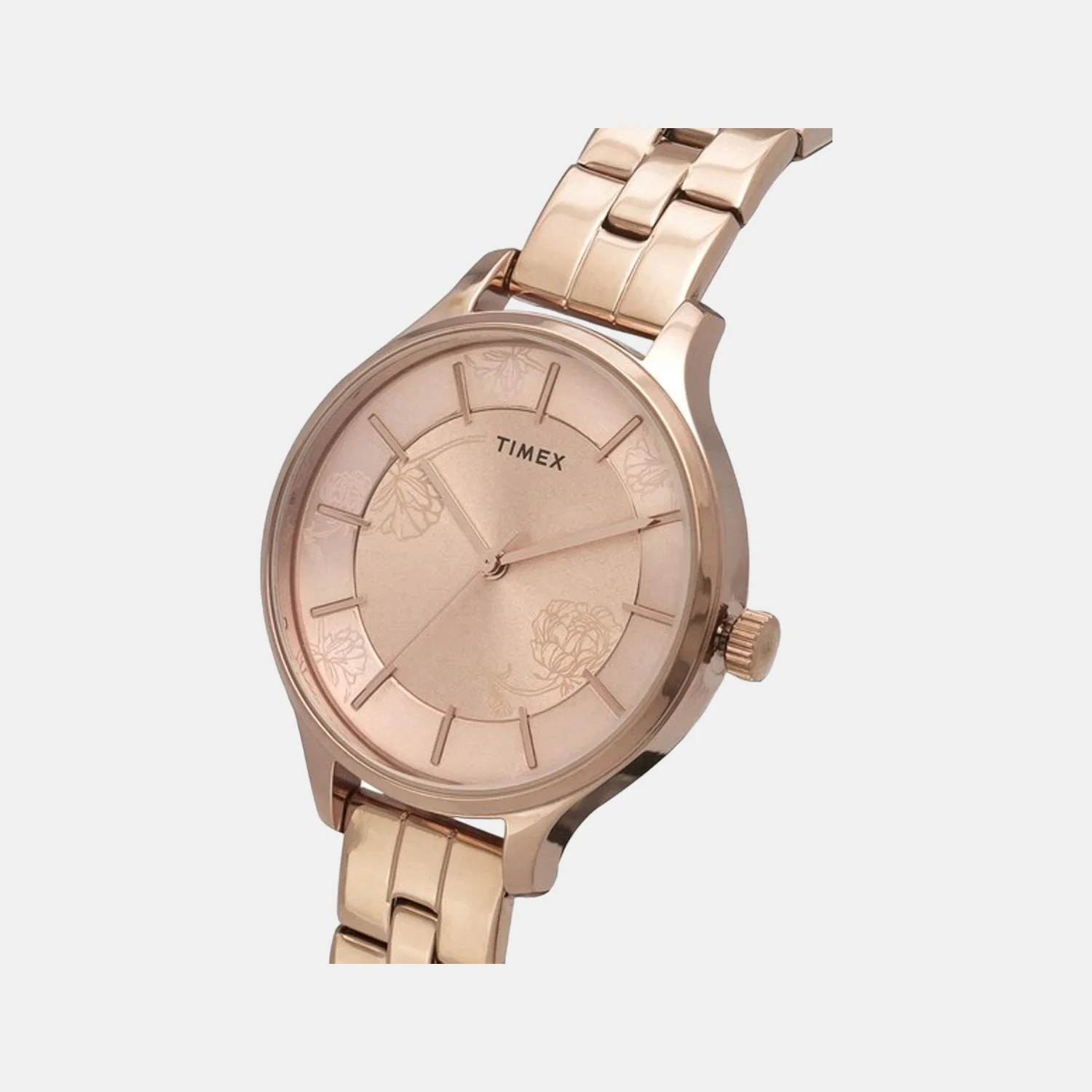 Fashion Women Quartz Pink Dial Analog Stainless Steel Watch TWEL14808 - Image 2