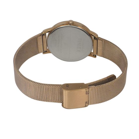 Fashion Women Quartz Rose Gold Dial Analog Brass Watch TWEL15602 - Image 3