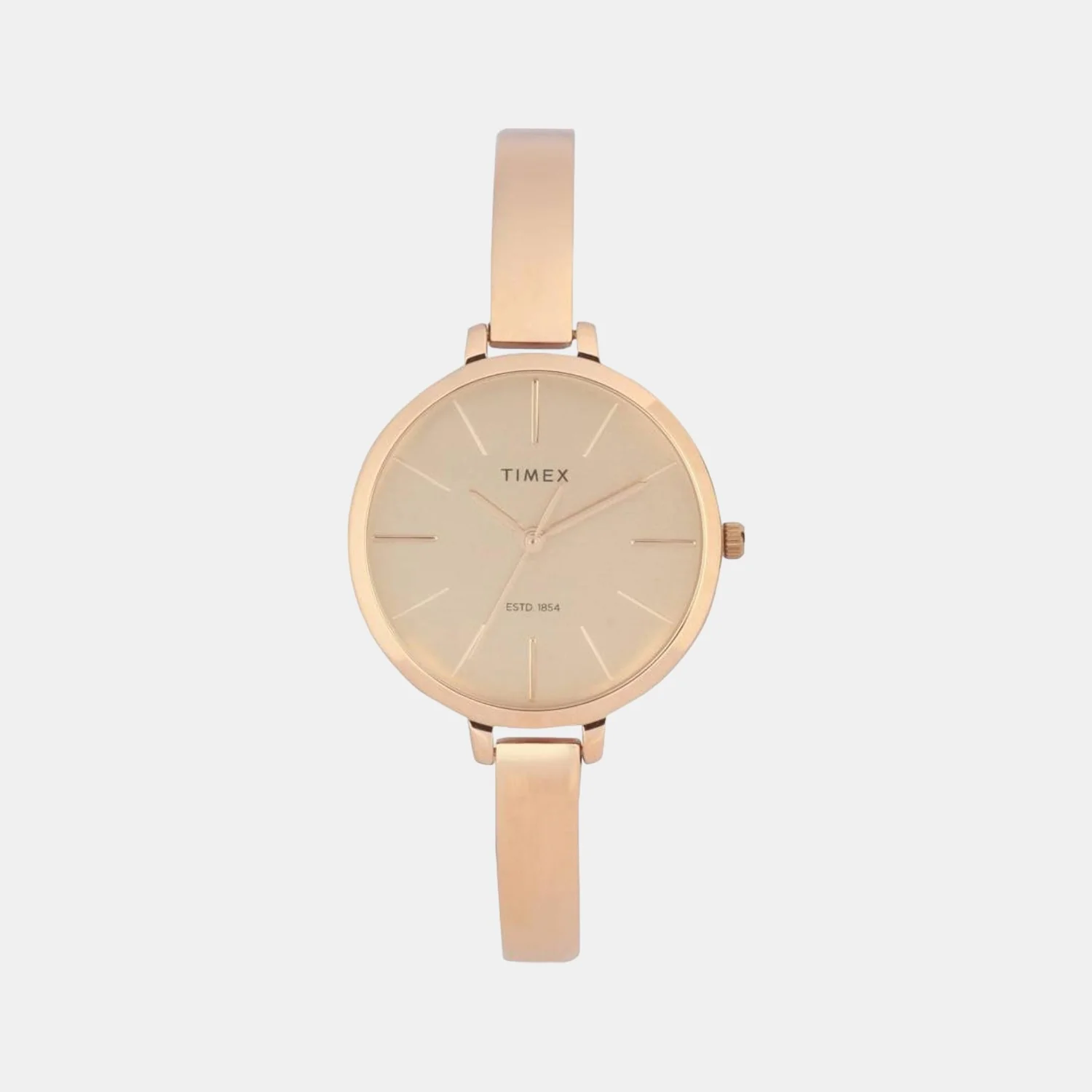 Fashion Women Quartz Rose Gold Dial Analog Stainless Steel Watch TWEL12803