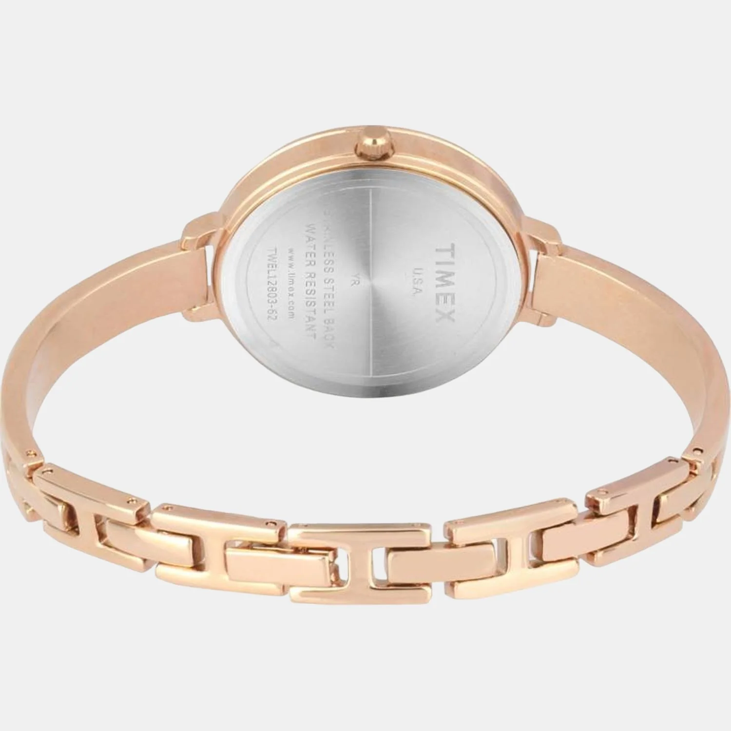 Fashion Women Quartz Rose Gold Dial Analog Stainless Steel Watch TWEL12803 - Image 3