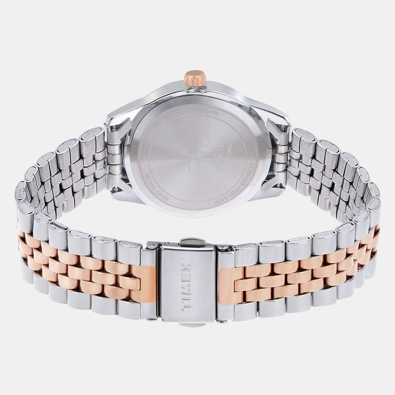 Fashion Women Quartz Rose Gold Dial Analog Stainless Steel Watch TWEL13111 - Image 3
