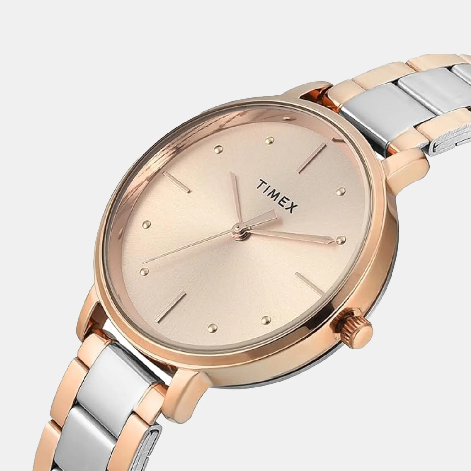 Fashion Women Quartz Rose Gold Dial Analog Stainless Steel Watch TWEL15826 - Image 2