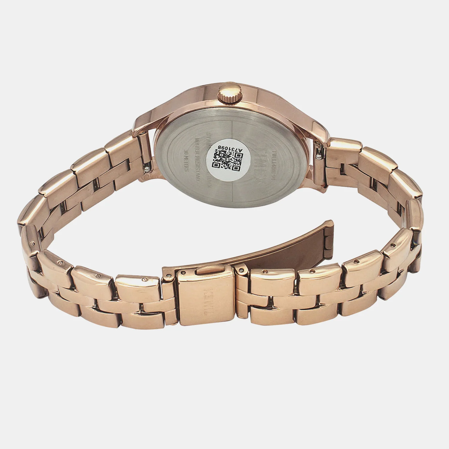 Fashion Women Quartz Rose Gold Dial Chronograph Brass Watch TWEL14814 - Image 3
