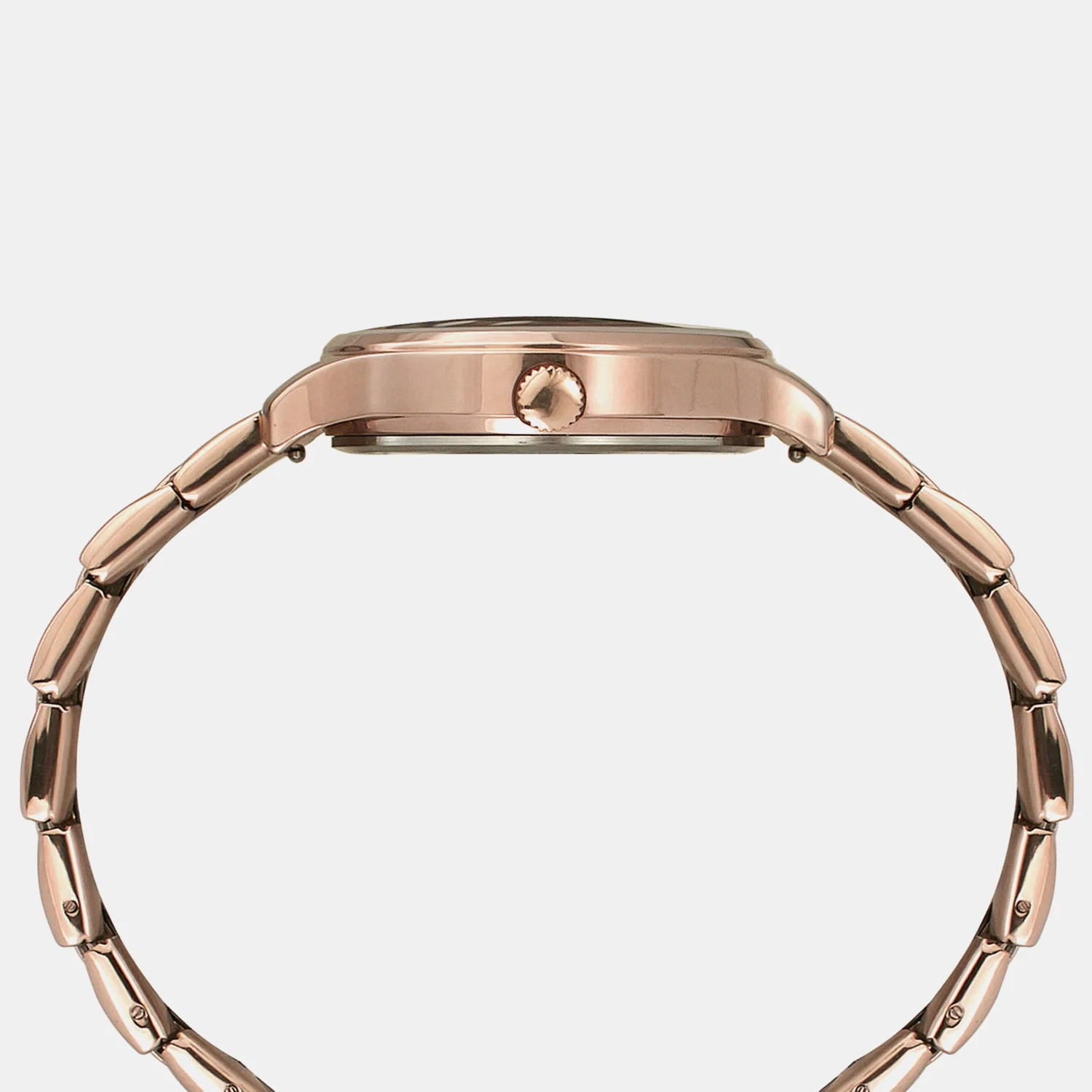 Fashion Women Quartz Rose Gold Dial Chronograph Brass Watch TWEL14814 - Image 4