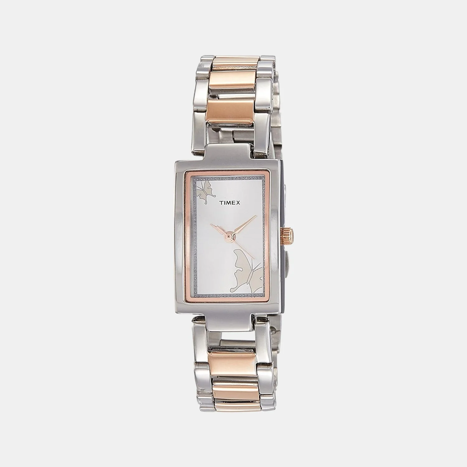 Fashion Women Quartz Silver Dial Analog Stainless Steel Watch TWEL11302