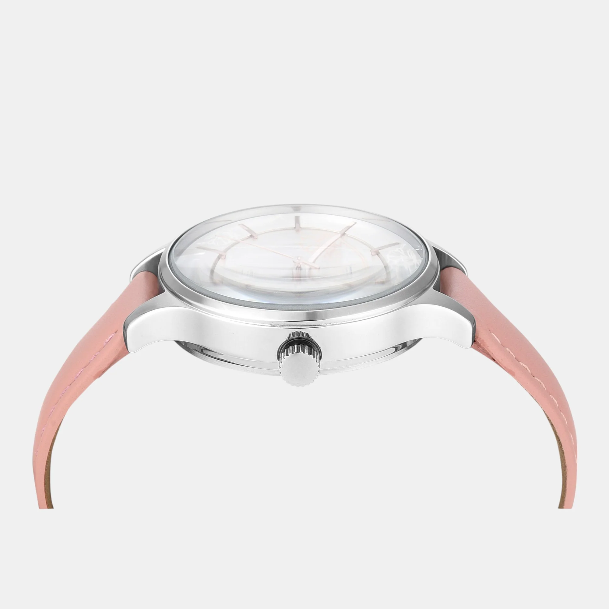 Fashion Women Quartz Silver Dial Multi-Function Leather Watch TWEL14822 - Image 4
