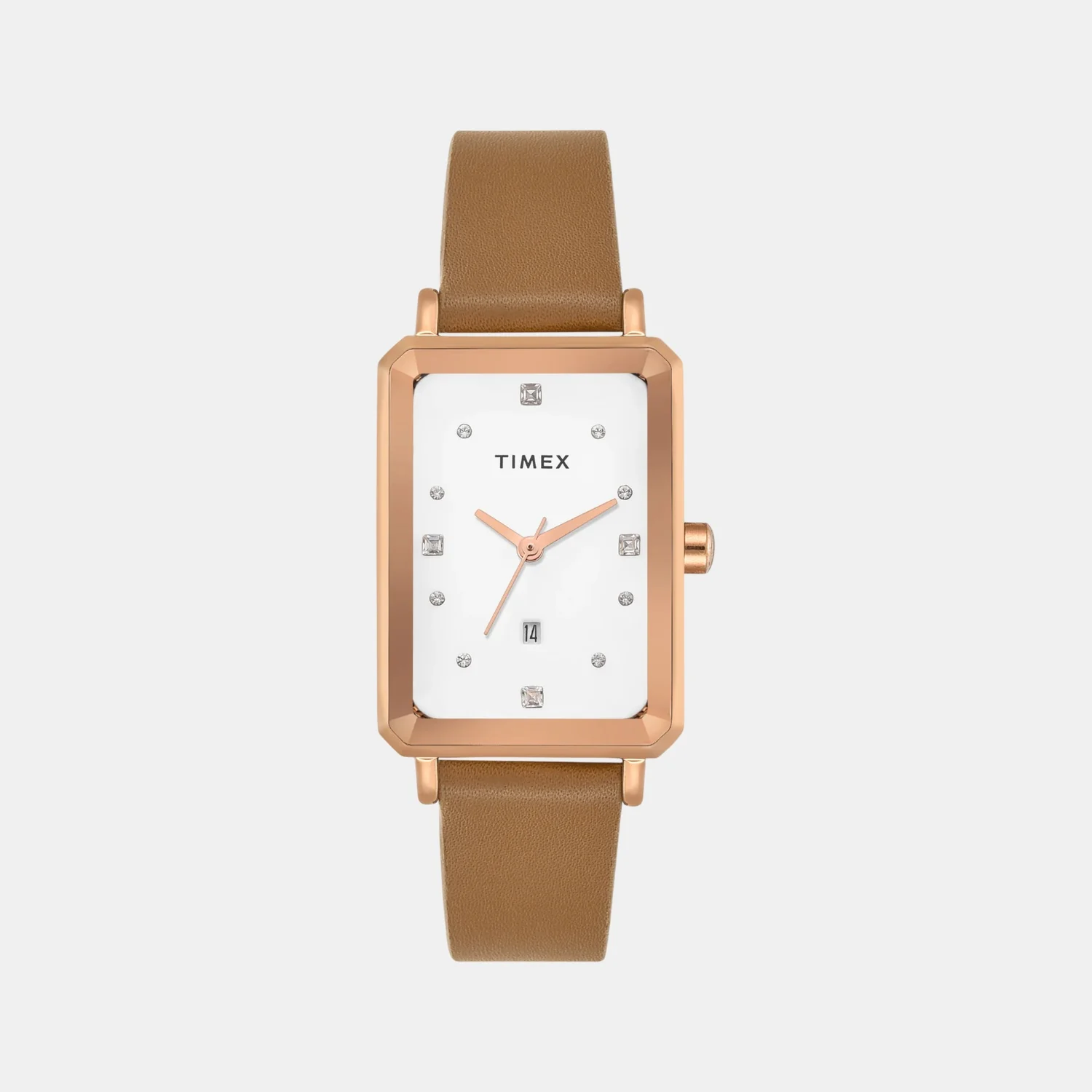 Fashion Women Quartz White Dial Analog Leather Watch TWEL20800