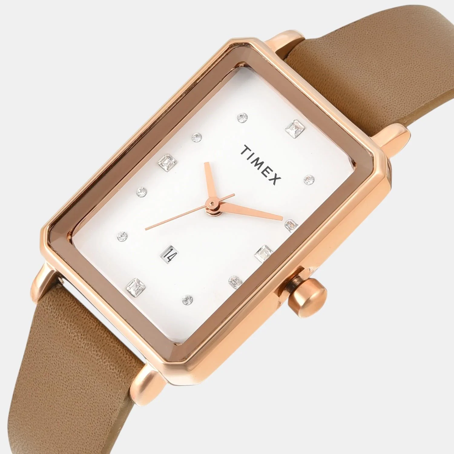 Fashion Women Quartz White Dial Analog Leather Watch TWEL20800 - Image 2