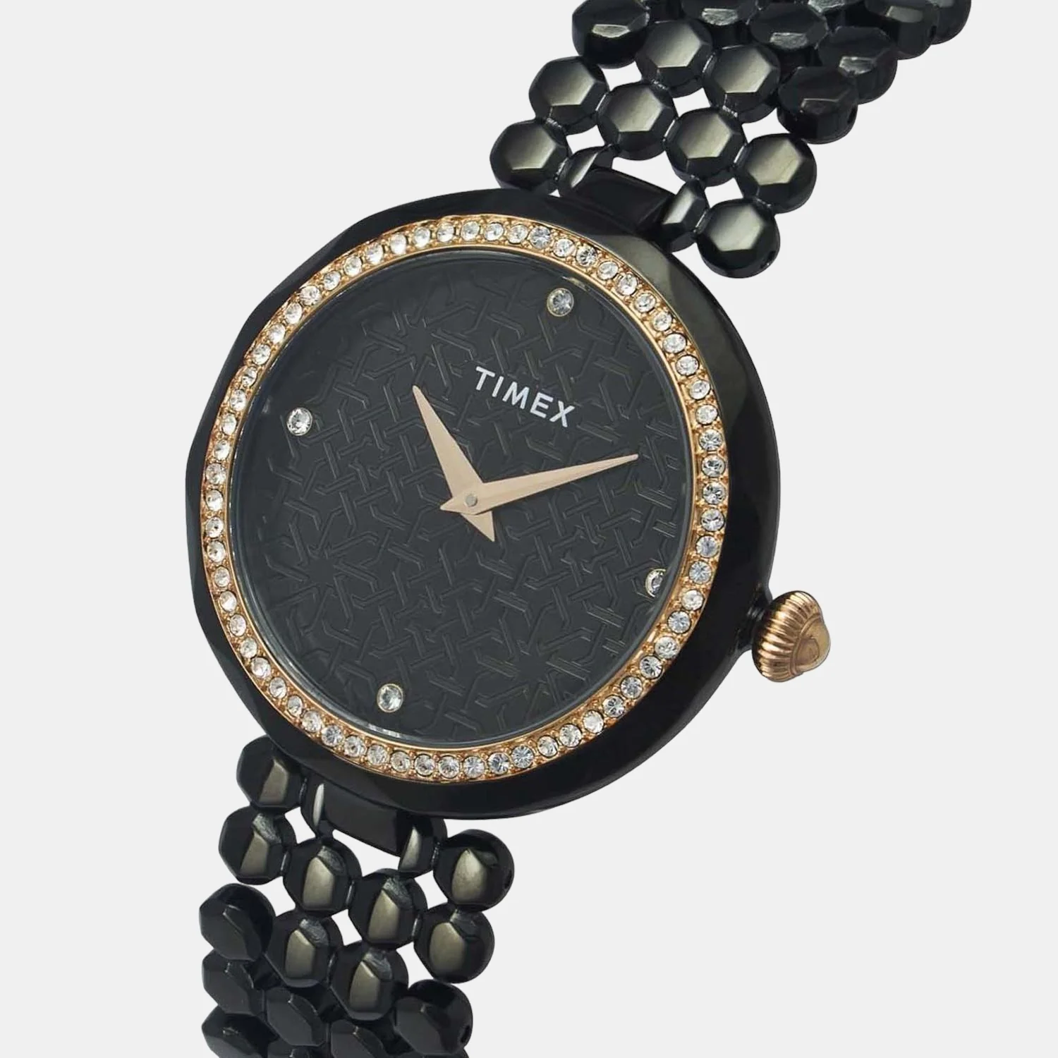 Fria Women Quartz Black Dial Analog Stainless Steel Watch TWEL13909 - Image 4