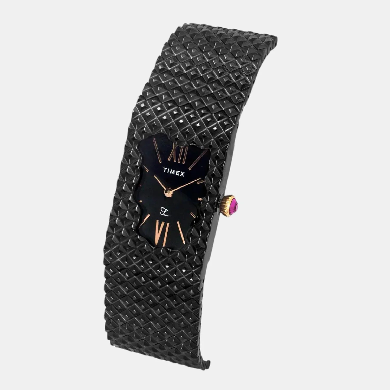 Fria Women Quartz Black Dial Analog Stainless Steel Watch TWEL77708 - Image 2