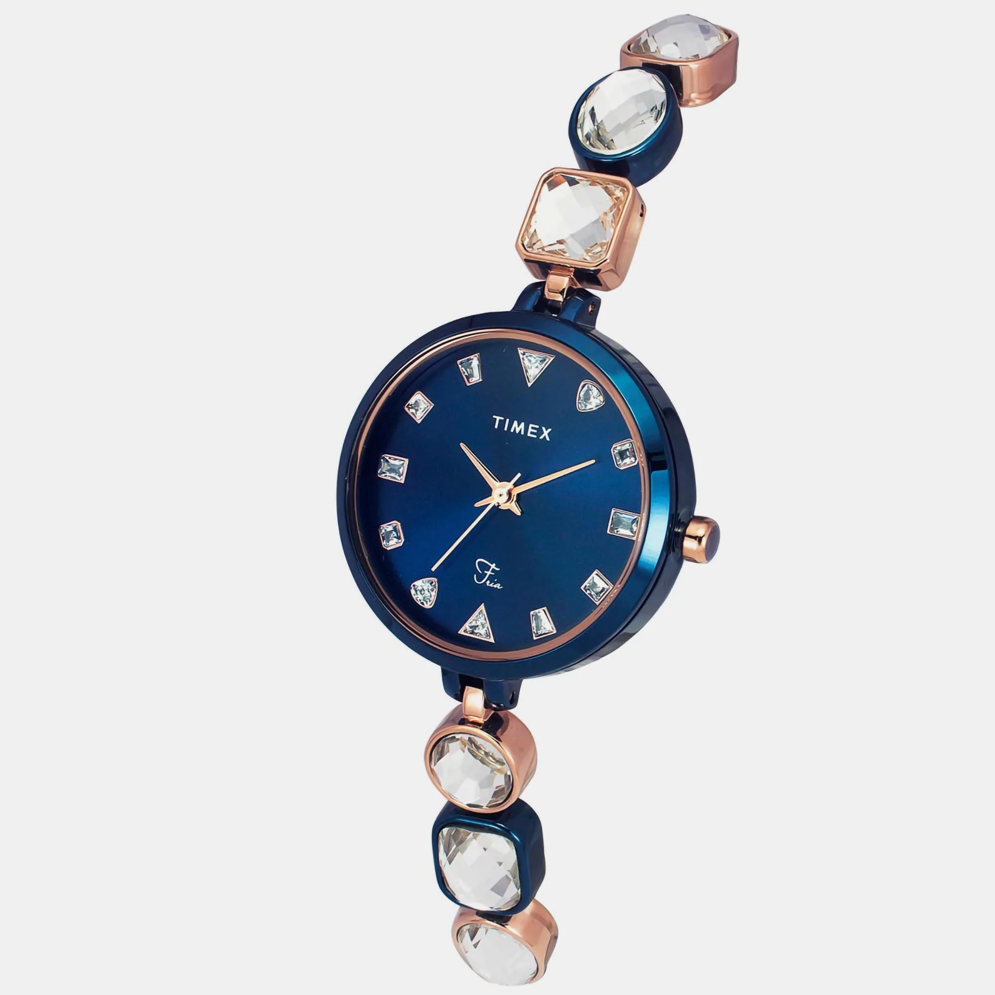 Fria Women Quartz Blue Dial Analog Brass Watch TWEL17303 - Image 3