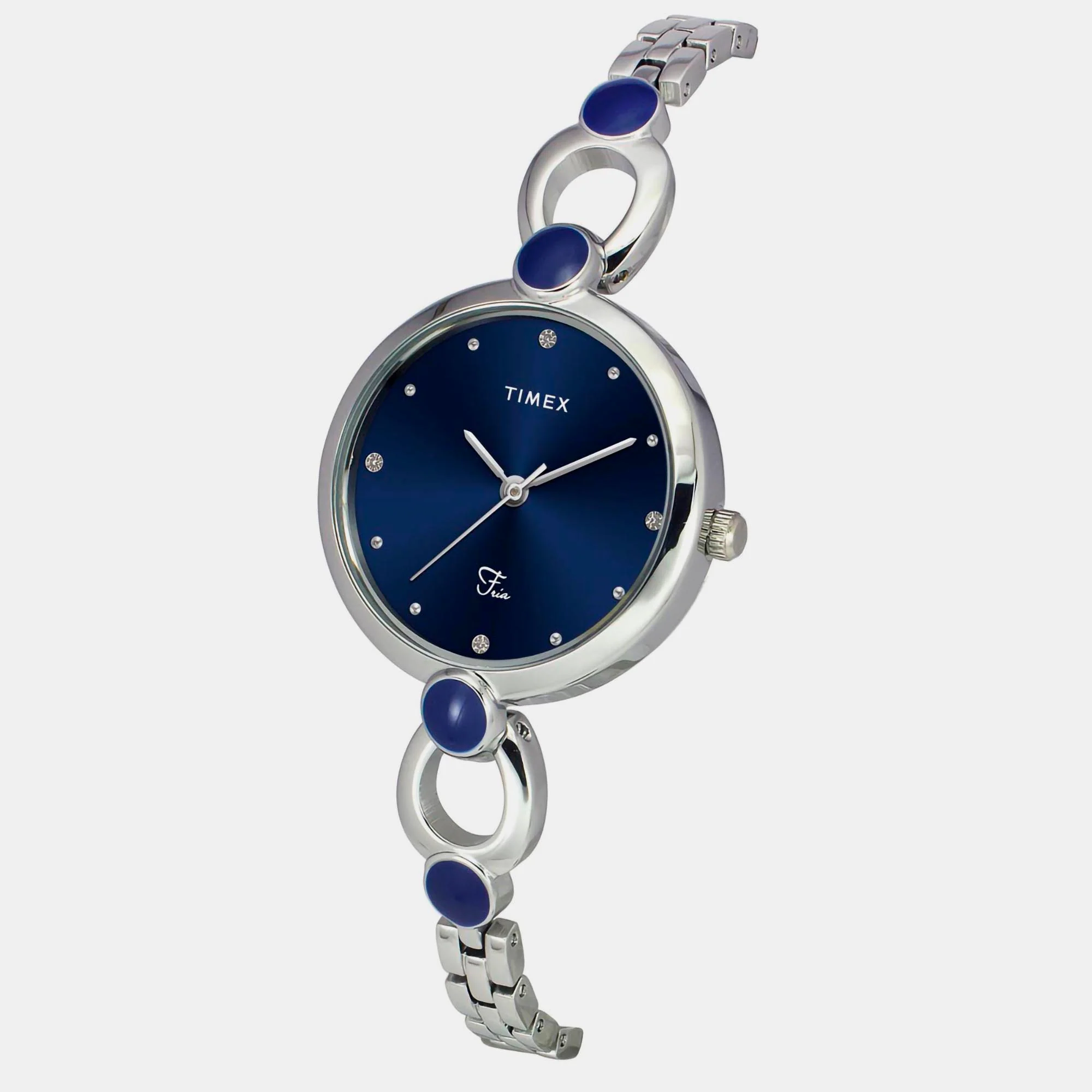 Fria Women Quartz Blue Dial Analog Brass Watch TWEL18100 - Image 5