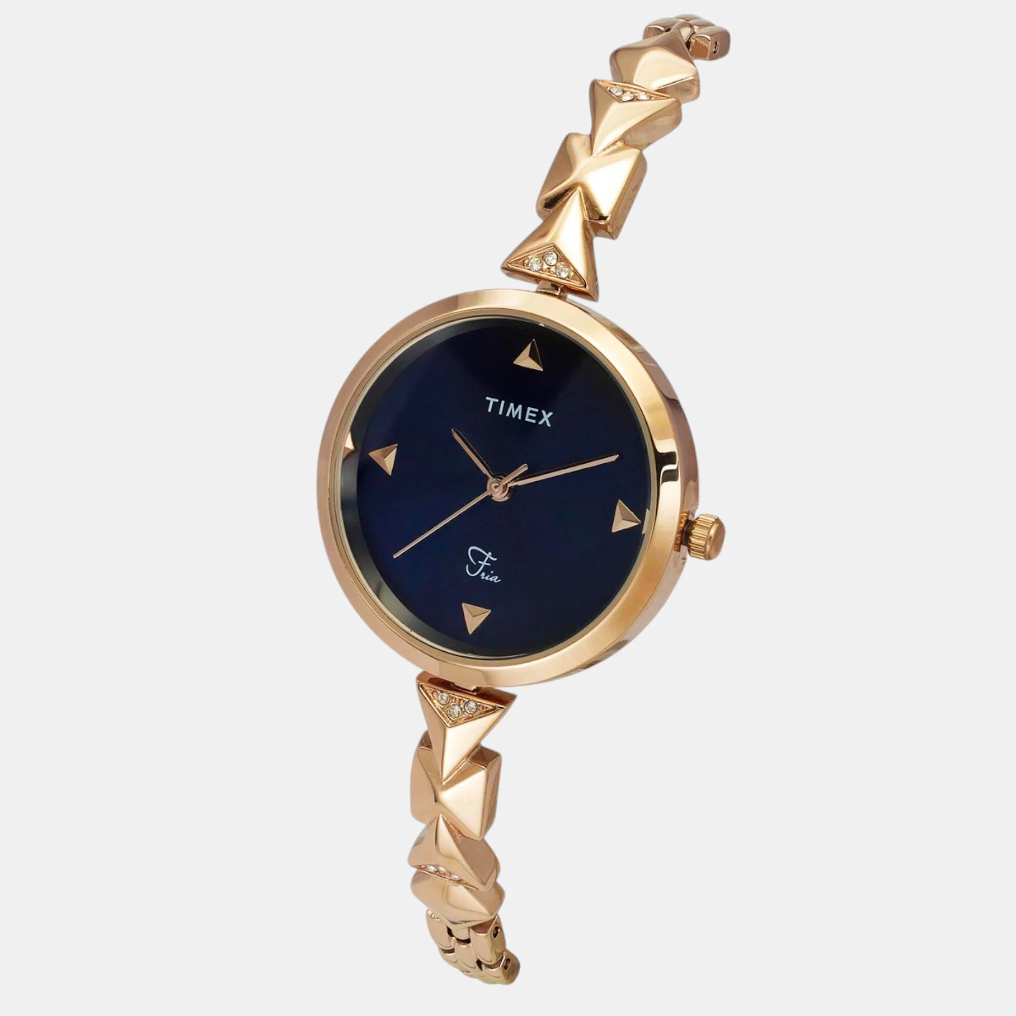 Fria Women Quartz Blue Dial Analog Brass Watch TWEL18305 - Image 2