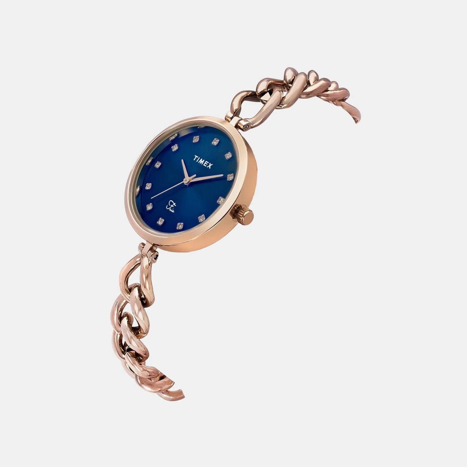 Fria Women Quartz Blue Dial Analog Brass Watch TWEL23802 - Image 3