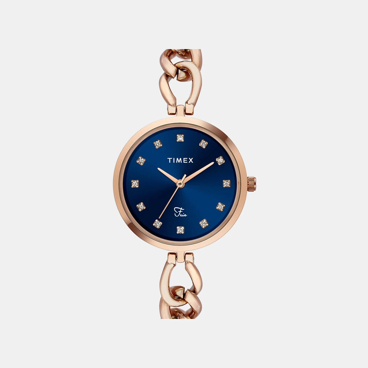 Fria Women Quartz Blue Dial Analog Brass Watch TWEL23802 - Image 4