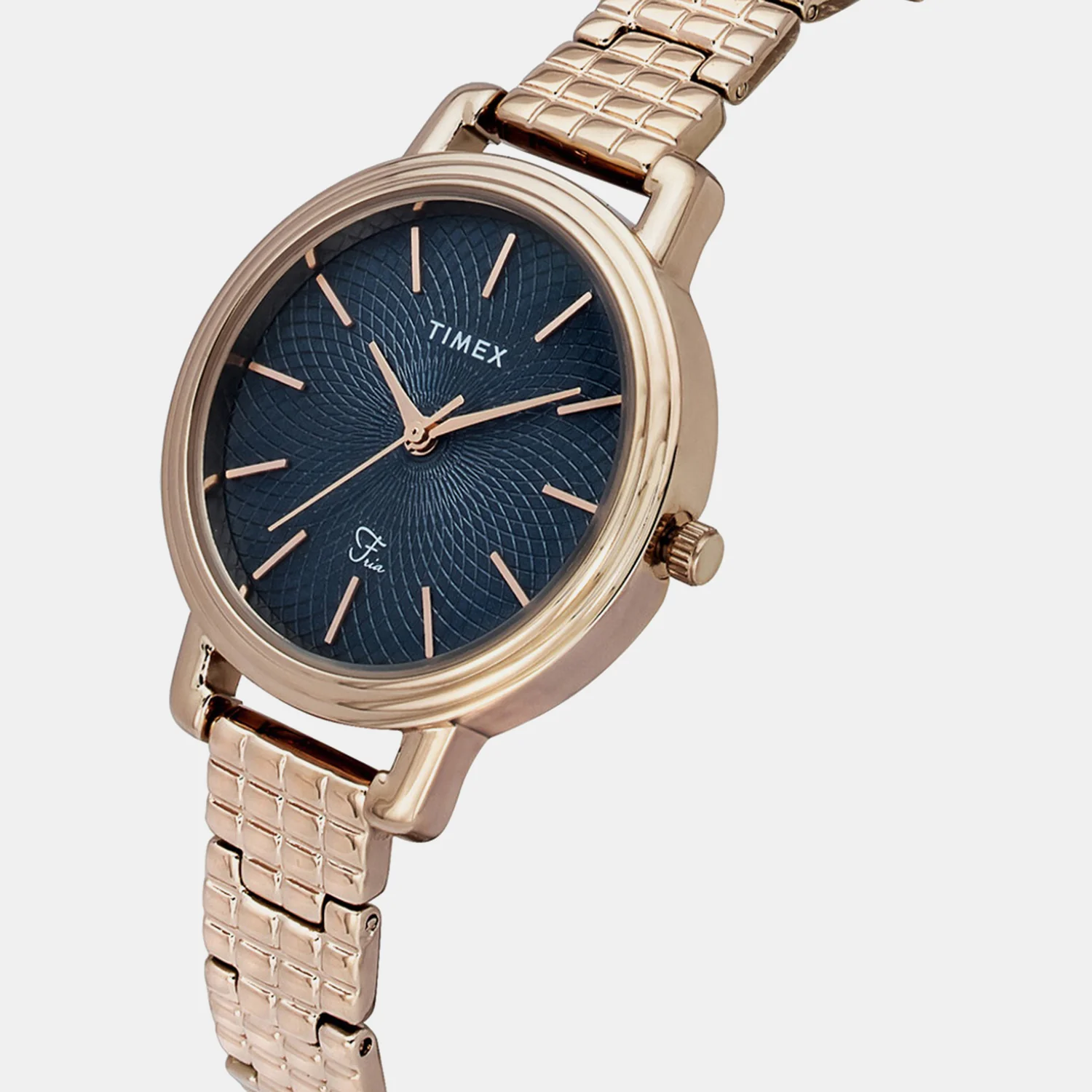 Fria Women Quartz Blue Dial Analog Brass Watch TWEL23901 - Image 2