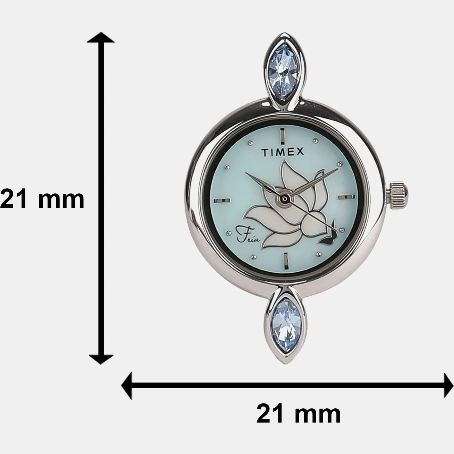 Fria Women Quartz Blue Dial Analog Stainless Steel Watch TWEL12400T - Image 8