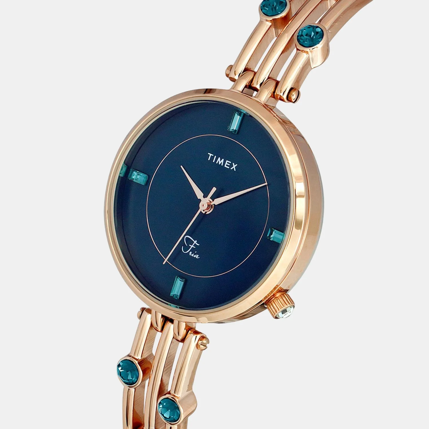 Fria Women Quartz Blue Dial Analog Stainless Steel Watch TWEL16002 - Image 5