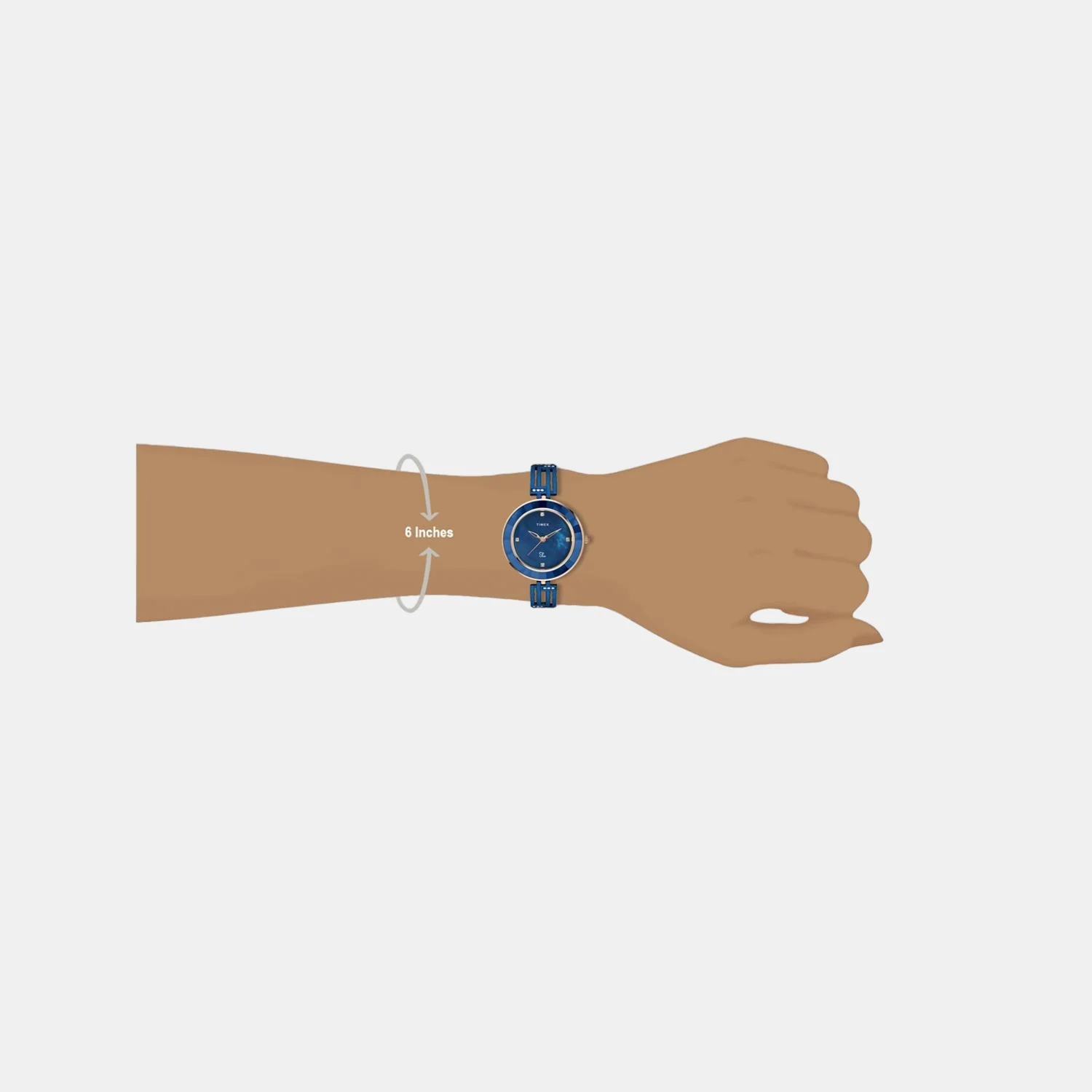Fria Women Quartz Blue Dial Analog Stainless Steel Watch TWEL16203 - Image 6