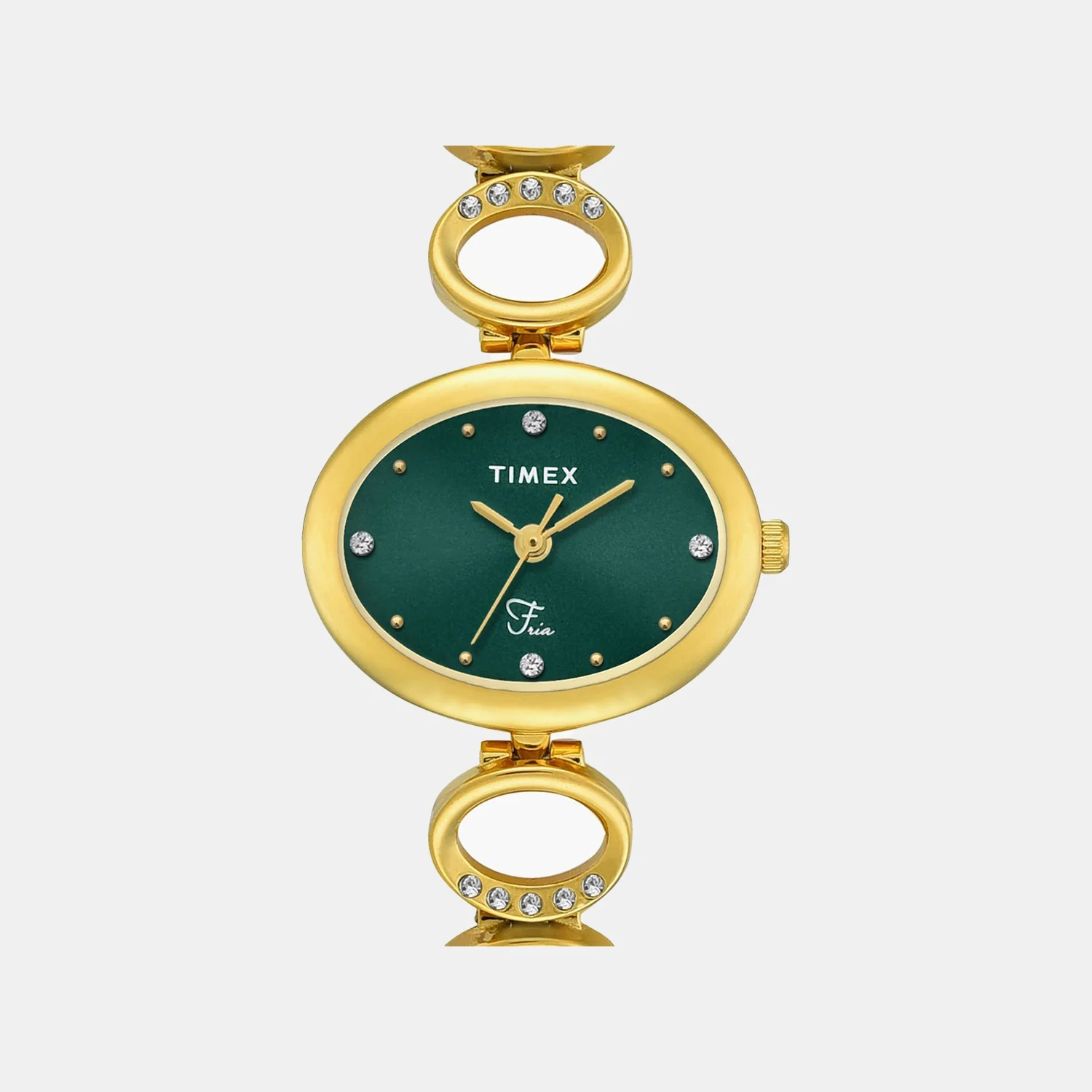 Fria Women Quartz Green Dial Analog Brass Watch TWEL24001 - Image 3