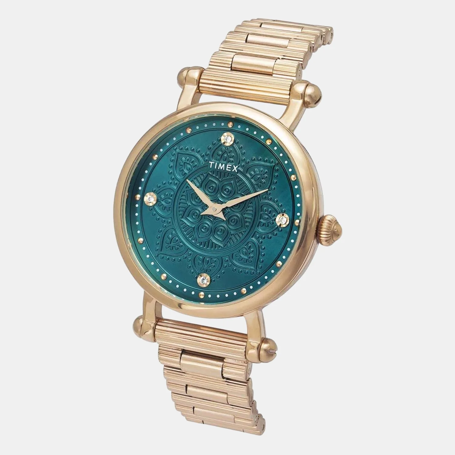 Fria Women Quartz Green Dial Analog Stainless Steel Watch TWEL14303 - Image 4
