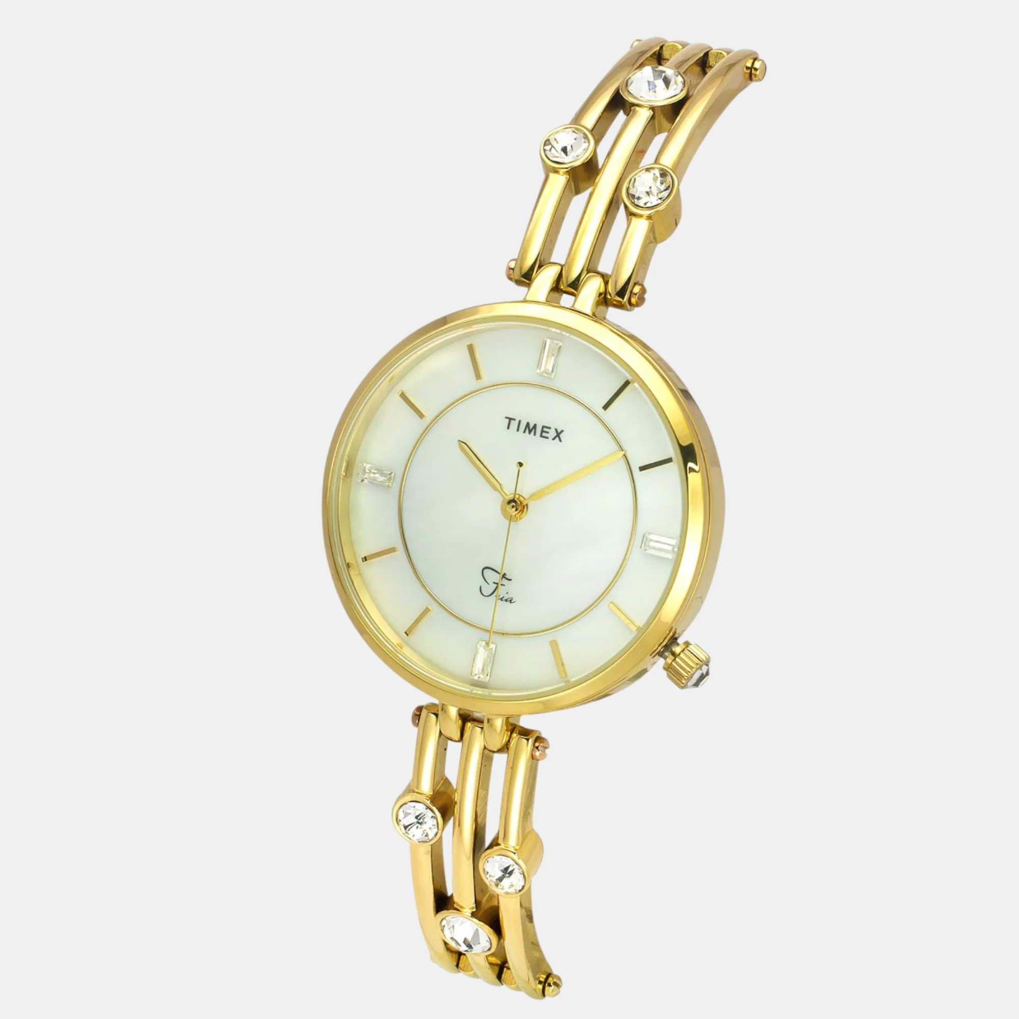 Fria Women Quartz Mother Of Pearl Dial Analog Brass Watch TWEL16004 - Image 2