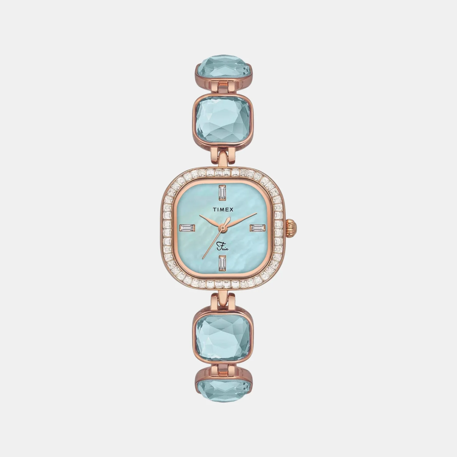 Fria Women Quartz Mother Of Pearl Dial Analog Brass Watch TWEL17100