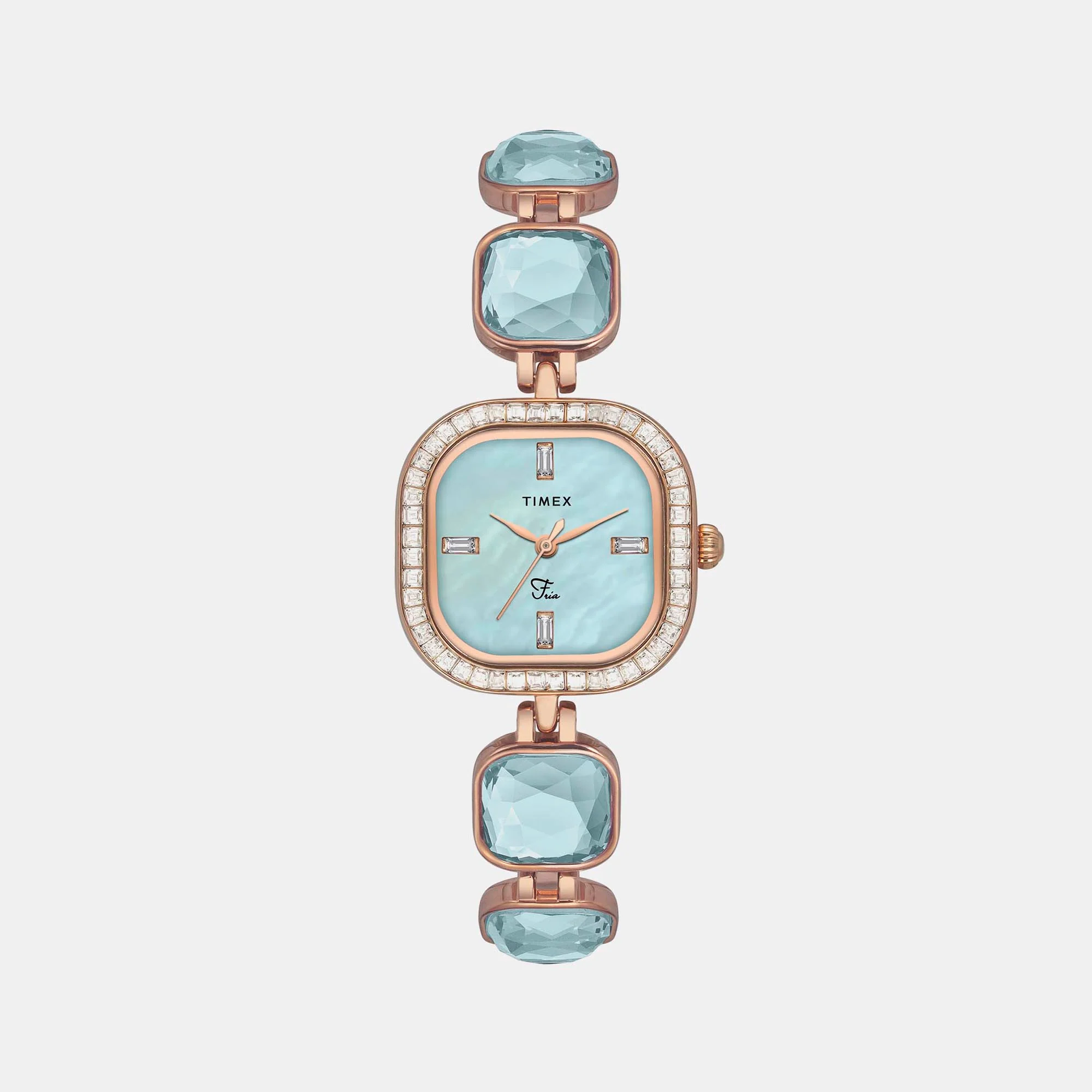 Fria Women Quartz Mother Of Pearl Dial Analog Brass Watch TWEL17100 - Image 2