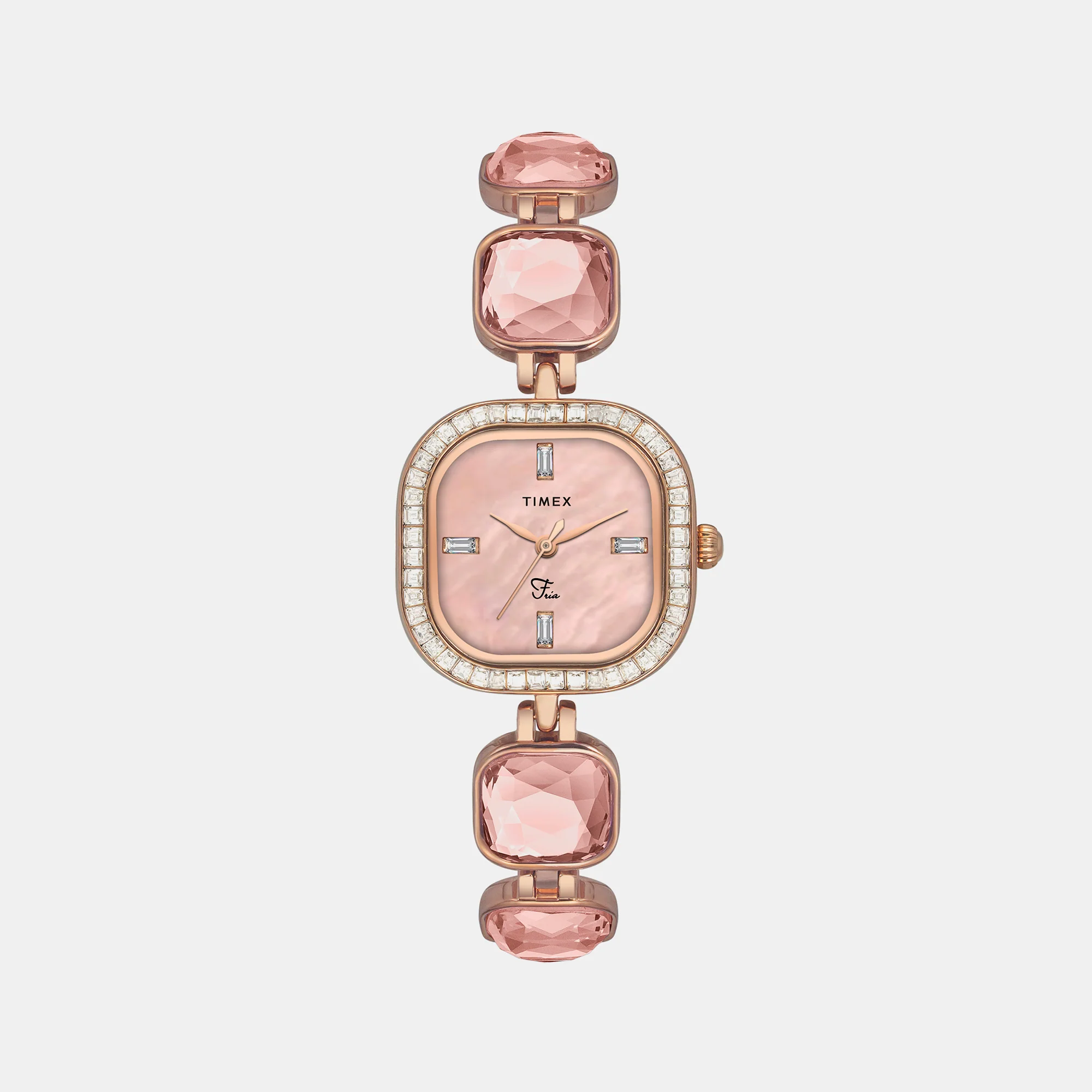 Fria Women Quartz Mother Of Pearl Dial Analog Brass Watch TWEL17101 - Image 2