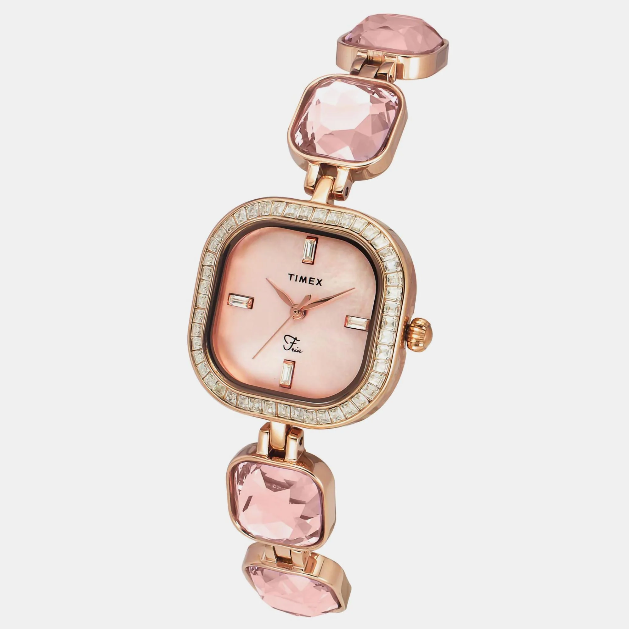 Fria Women Quartz Mother Of Pearl Dial Analog Brass Watch TWEL17101 - Image 3