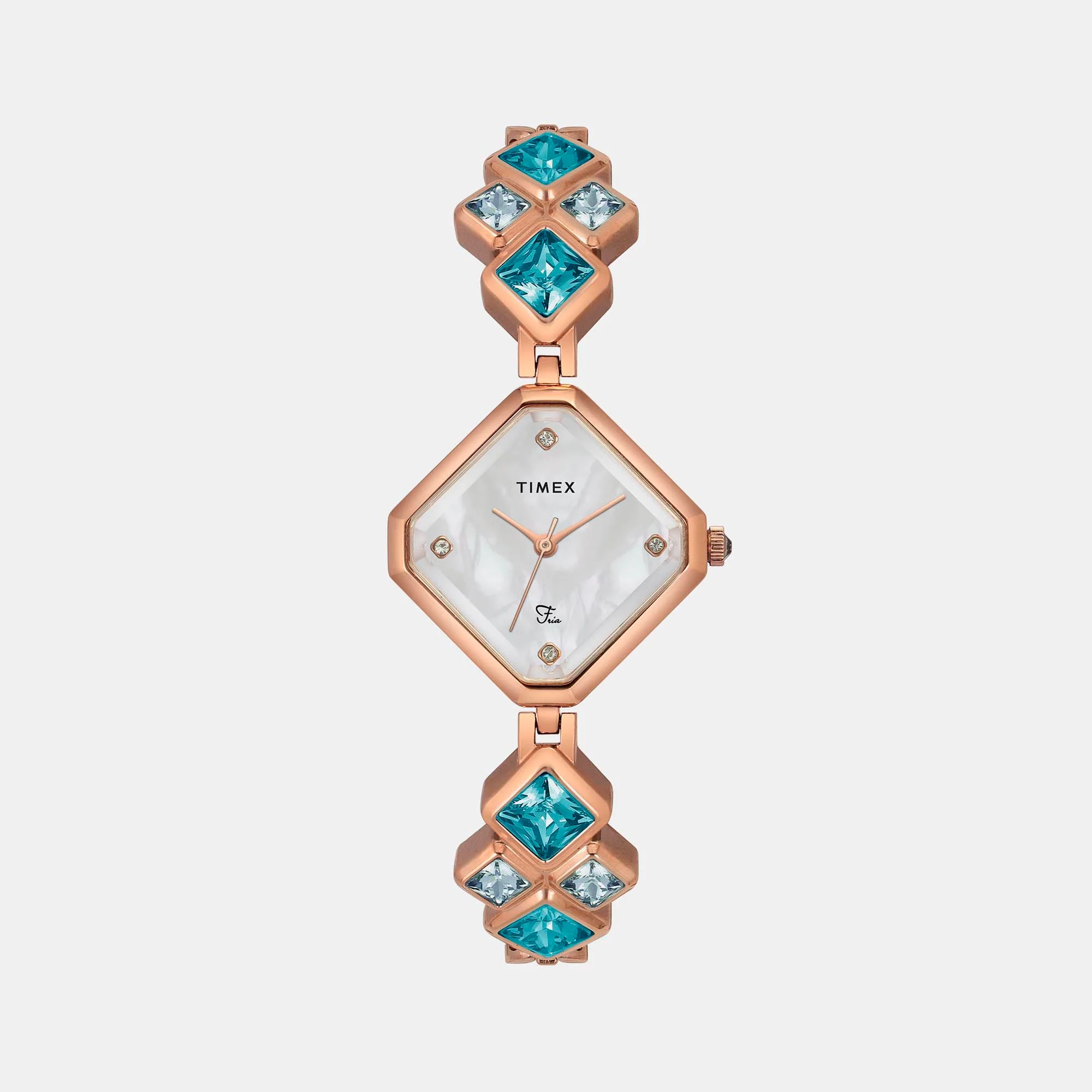 Fria Women Quartz Mother Of Pearl Dial Analog Brass Watch TWEL17200 - Image 2