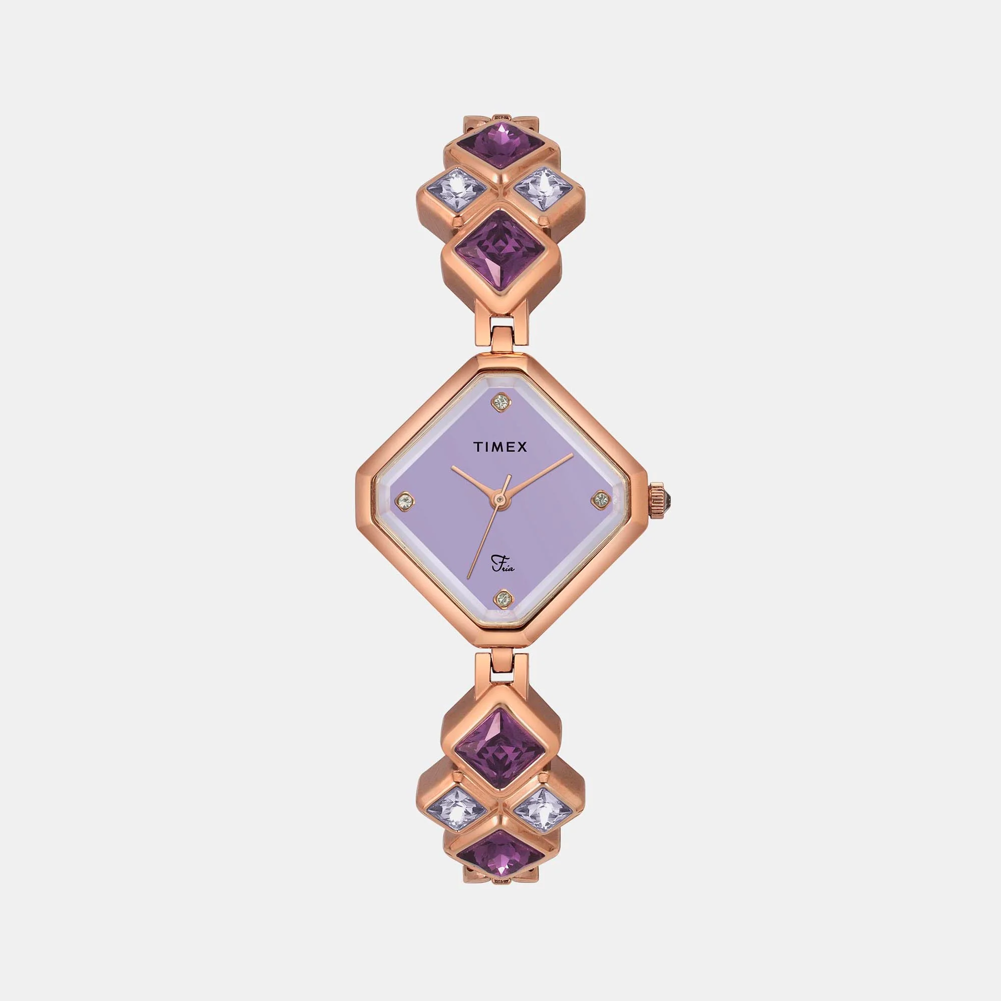 Fria Women Quartz Mother Of Pearl Dial Analog Brass Watch TWEL17201